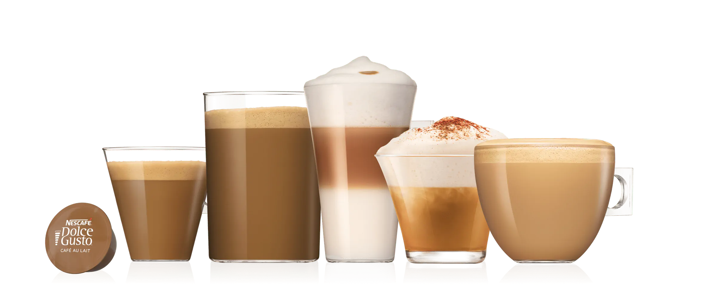 Млечни кафе напитки  | NESCAFÉ® Dolce Gusto® header image